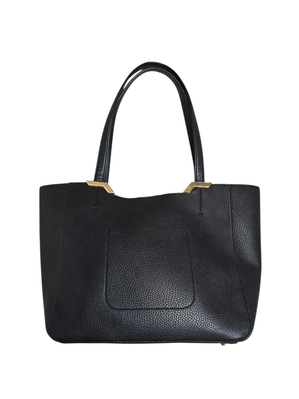 Ralph Lauren Black Shopper Tote with Gold Hardware